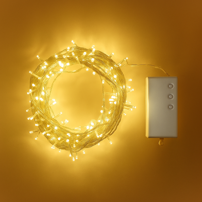 Luci bianche calde Fairy Lights per decorazioni natalizie – 200 LED con timer