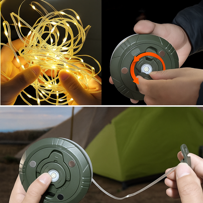 Luci natalizie da esterno ricaricabili tramite USB – Bianco caldo e multicolore