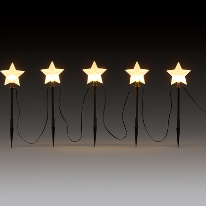 Luci stellate per giardino – Decorazioni natalizie LED per esterni con timer
