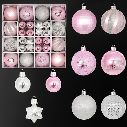 Palline di Natale in plastica infrangibili – Set di eleganti decorazioni per l'albero