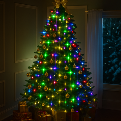 Decorazioni natalizie LED per albero – Palline luminose multicolori con controllo USB