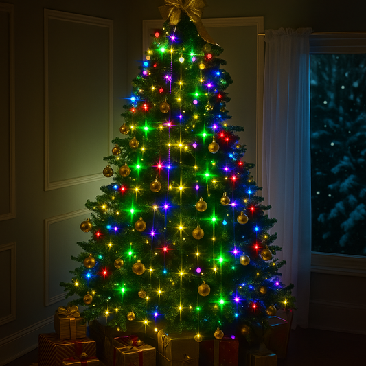 Decorazioni natalizie LED per albero – Palline luminose multicolori con controllo USB