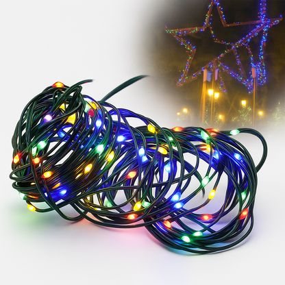 Luci LED natalizie multicolori per esterni – Catena impermeabile IP65