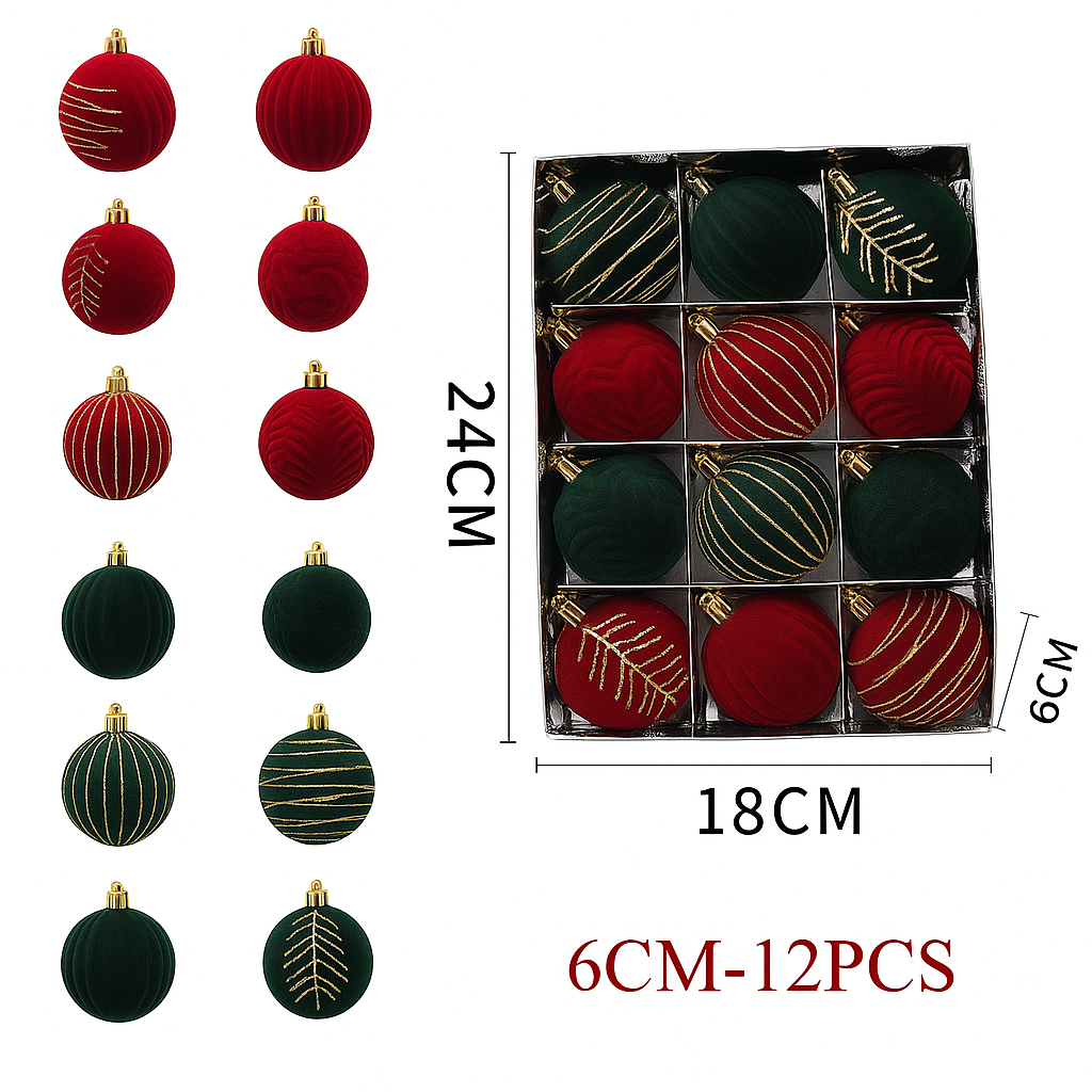 Palline di Natale Brillanti 12 pezzi – Design unico e tocco di lusso