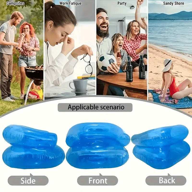 Sdraio gonfiabile per adulti con design trasparente e cuscino confortevole