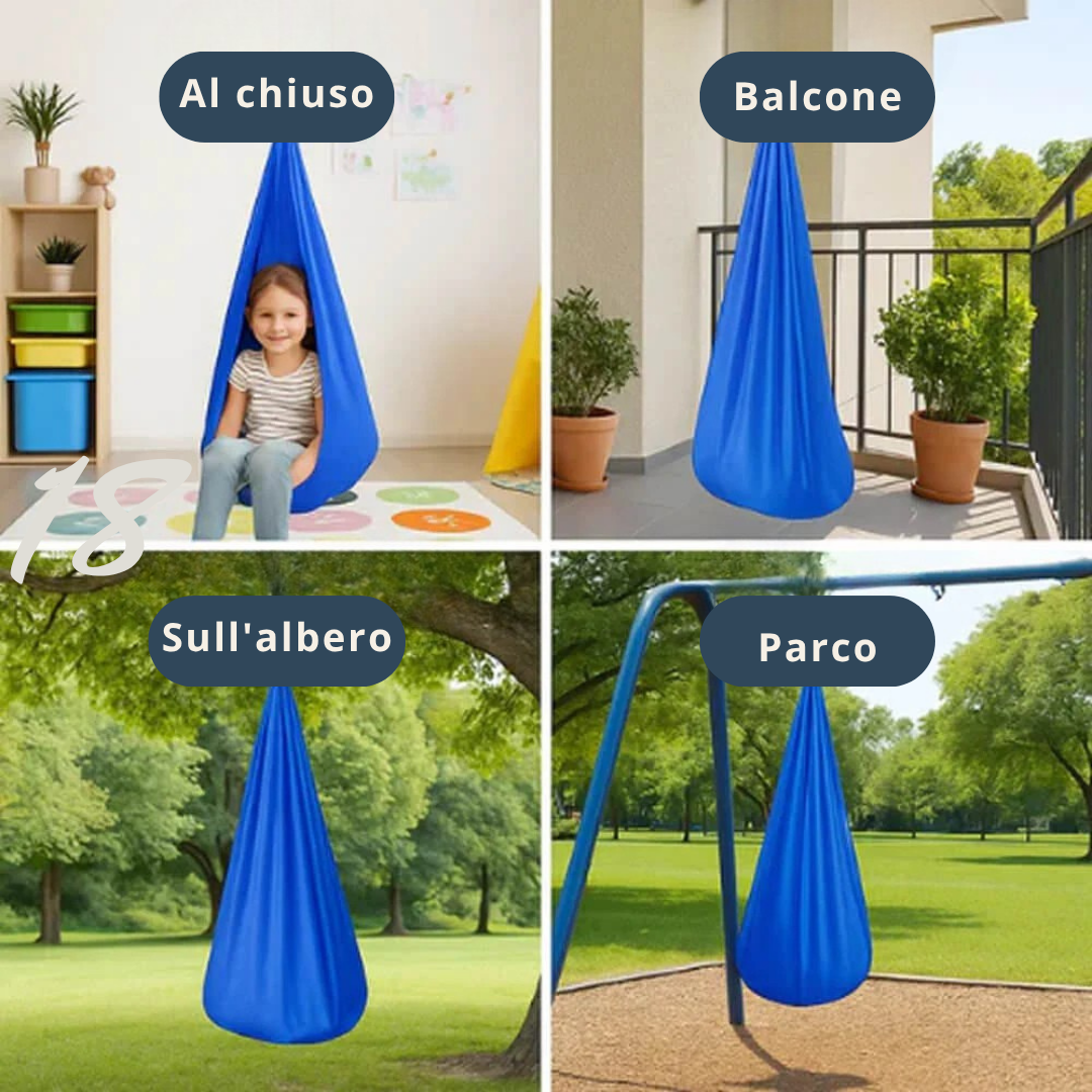 Altalena Sensoriale per Autismo – Amaca Teraputica da Interno ed Esterno