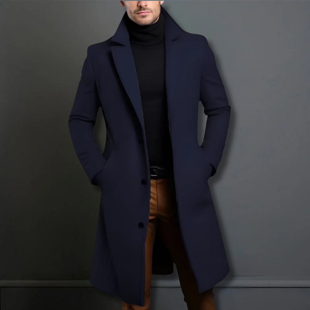 Cappotto da uomo in lana su misura – Cappotto lungo classico invernale per look eleganti o casual