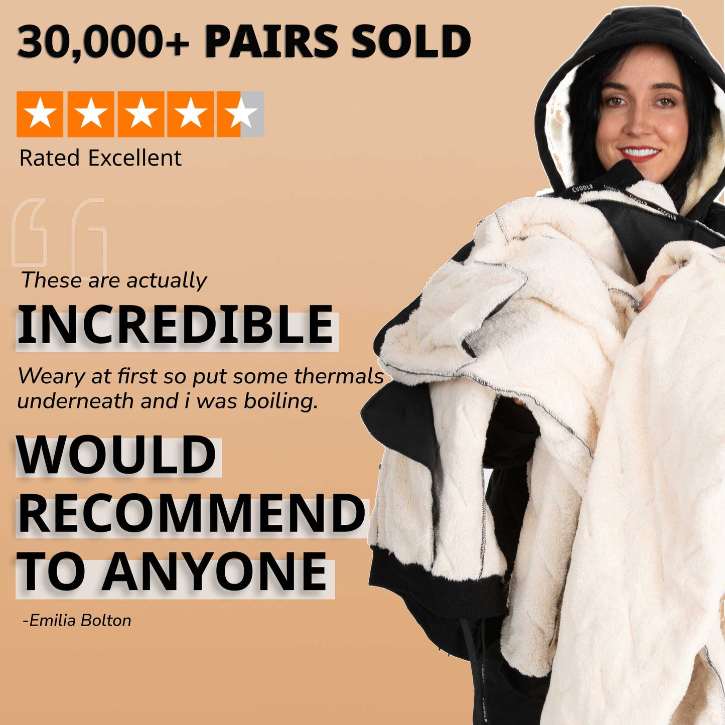 Cuddlr Shield – Pantaloni Impermeabili con Fodera in Pile