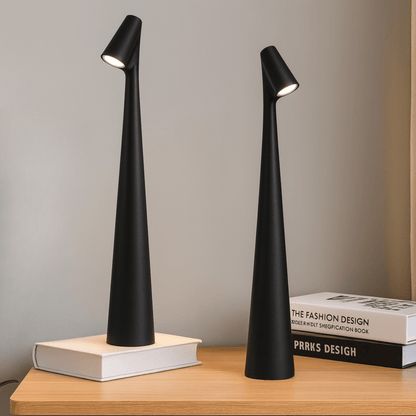 Lampada da tavolo in metallo - ricaricabile e dal design elegante per interni ed esterni