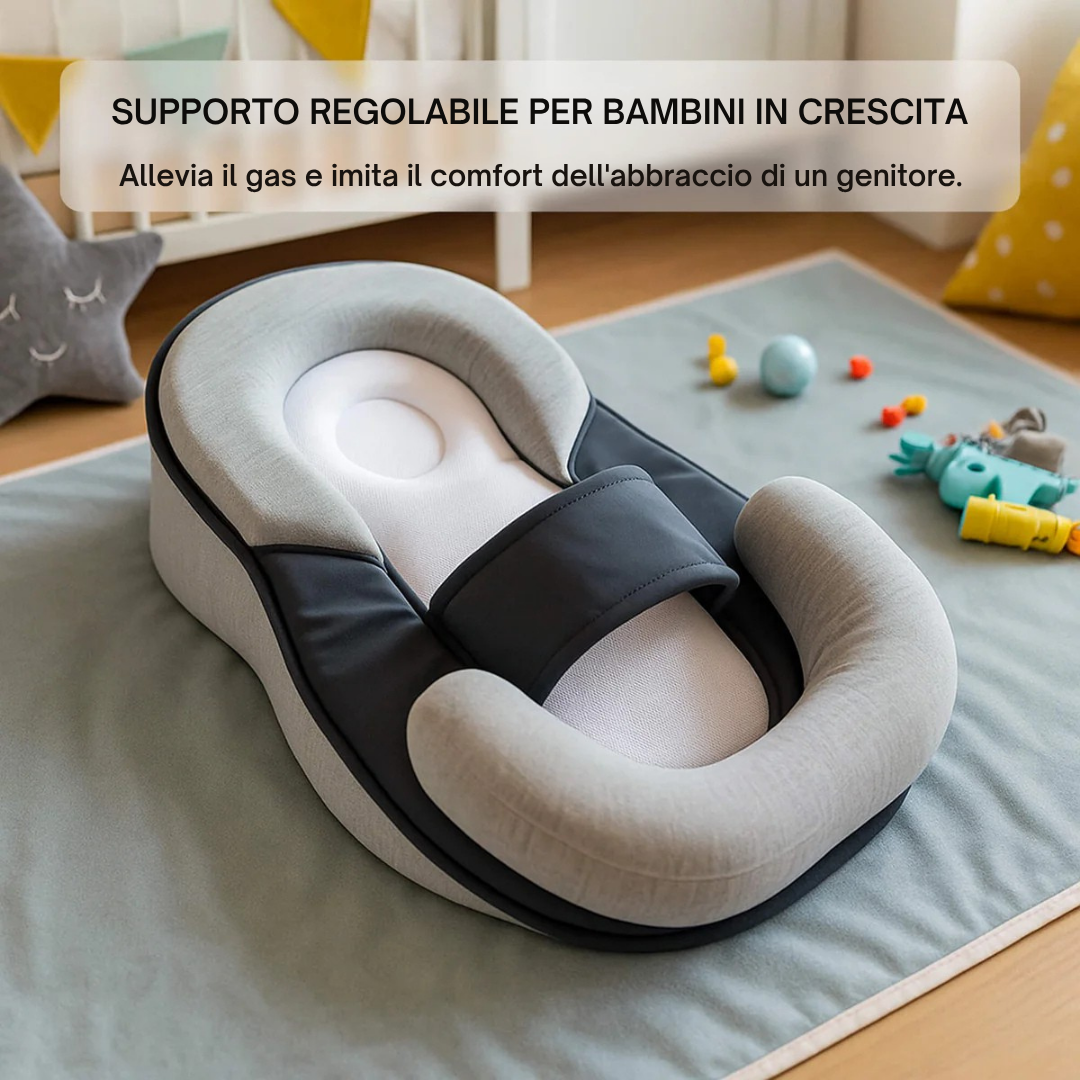 Cuscino Letto Antireflusso per Neonati – Nido per il Sonno con Inclinazione di 15° | Cuscino Portatile Anticoliche e Nido Neonato per un Sonno Sereno