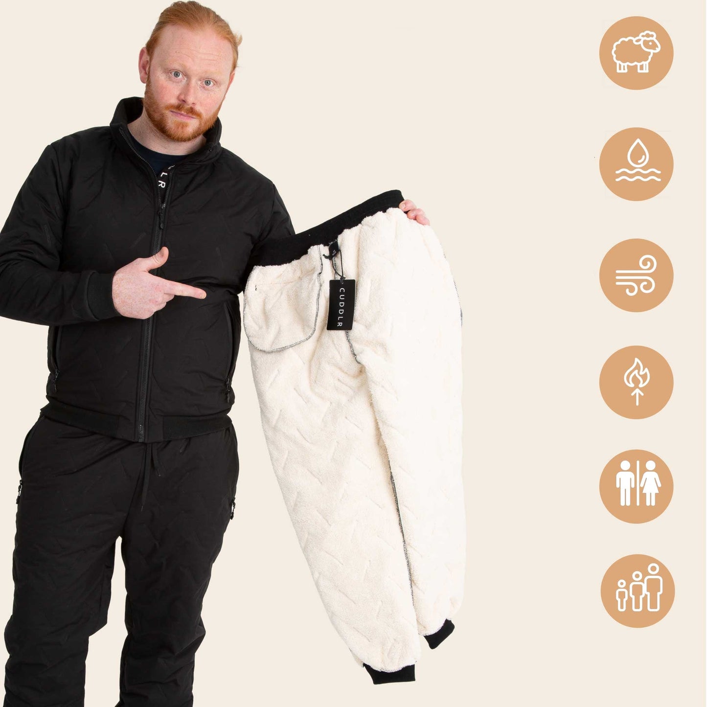 Cuddlr Shield – Pantaloni Impermeabili con Fodera in Pile
