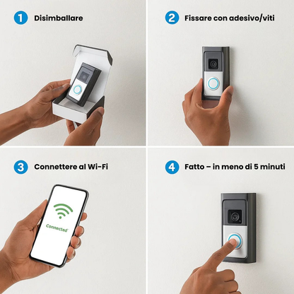 LuxGuard | Campanello video wireless con batteria per una sicurezza ottimale