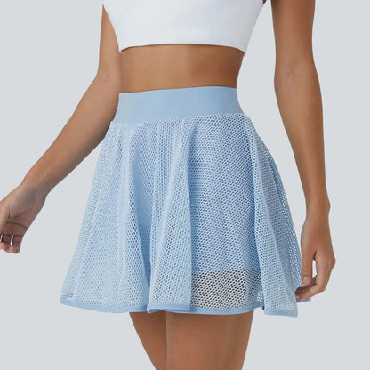 Gonna da tennis 2-in-1 per l’uso quotidiano – look Meshmerizing con strato in mesh leggero