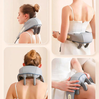 Massaggiatore Shiatsu Senza Fili – Sollievo Cervicale & Muscolare con Batteria Ricaricabile