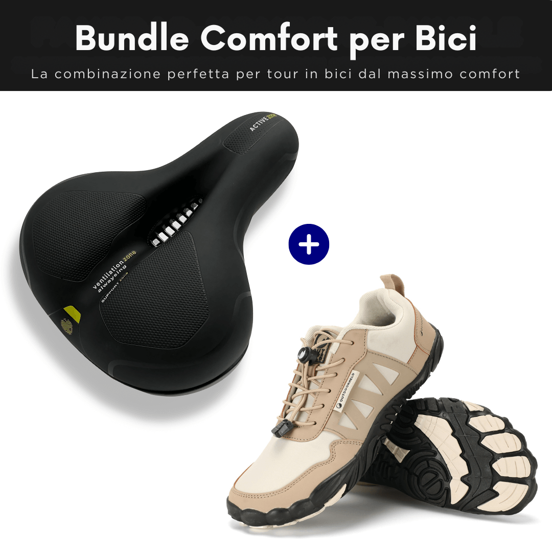Pacchetto Comfort per Bicicletta: Scarpe Barefoot + Sella da Bici