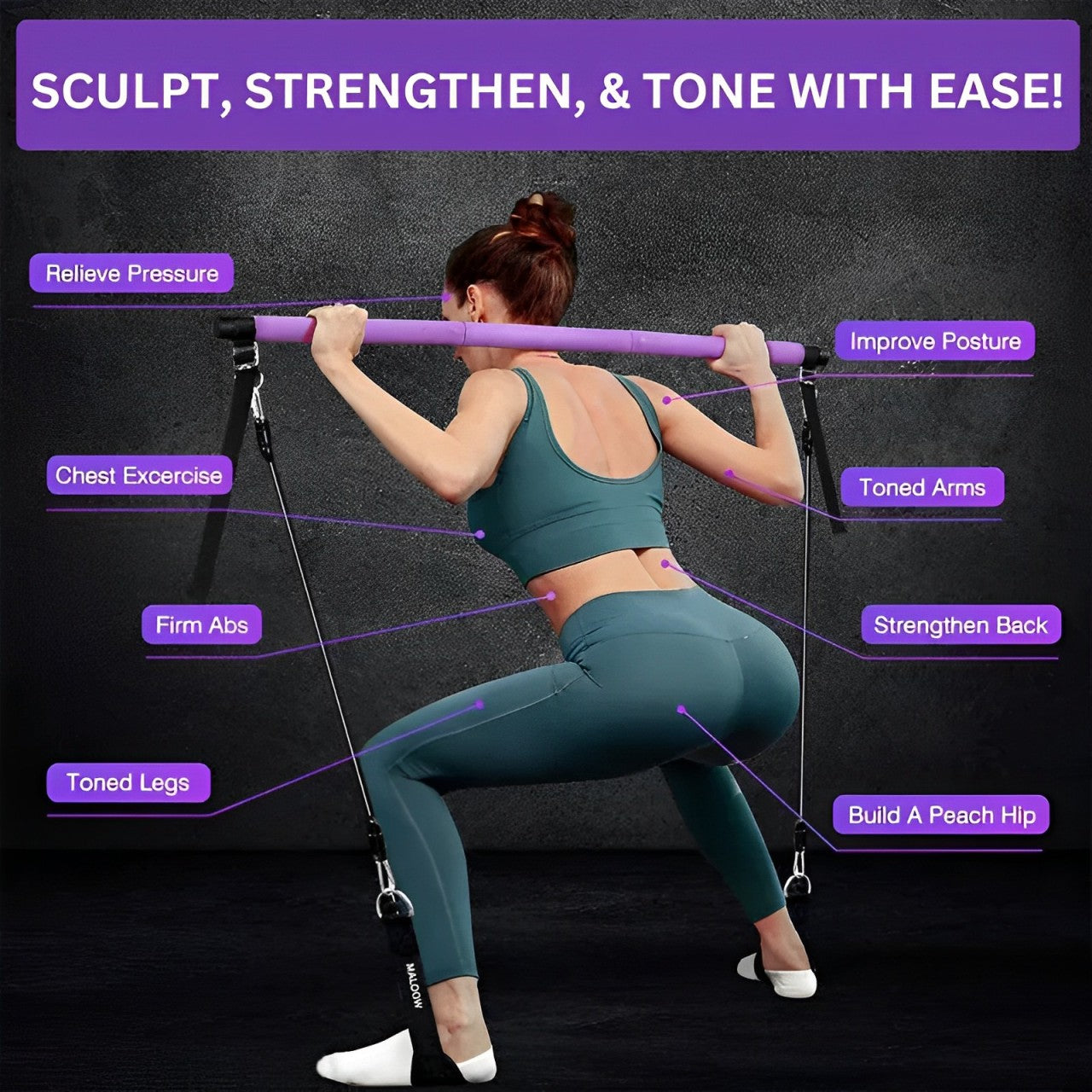 Barra Pilates Multifunzionale – Allenamento Completo del Corpo a Casa