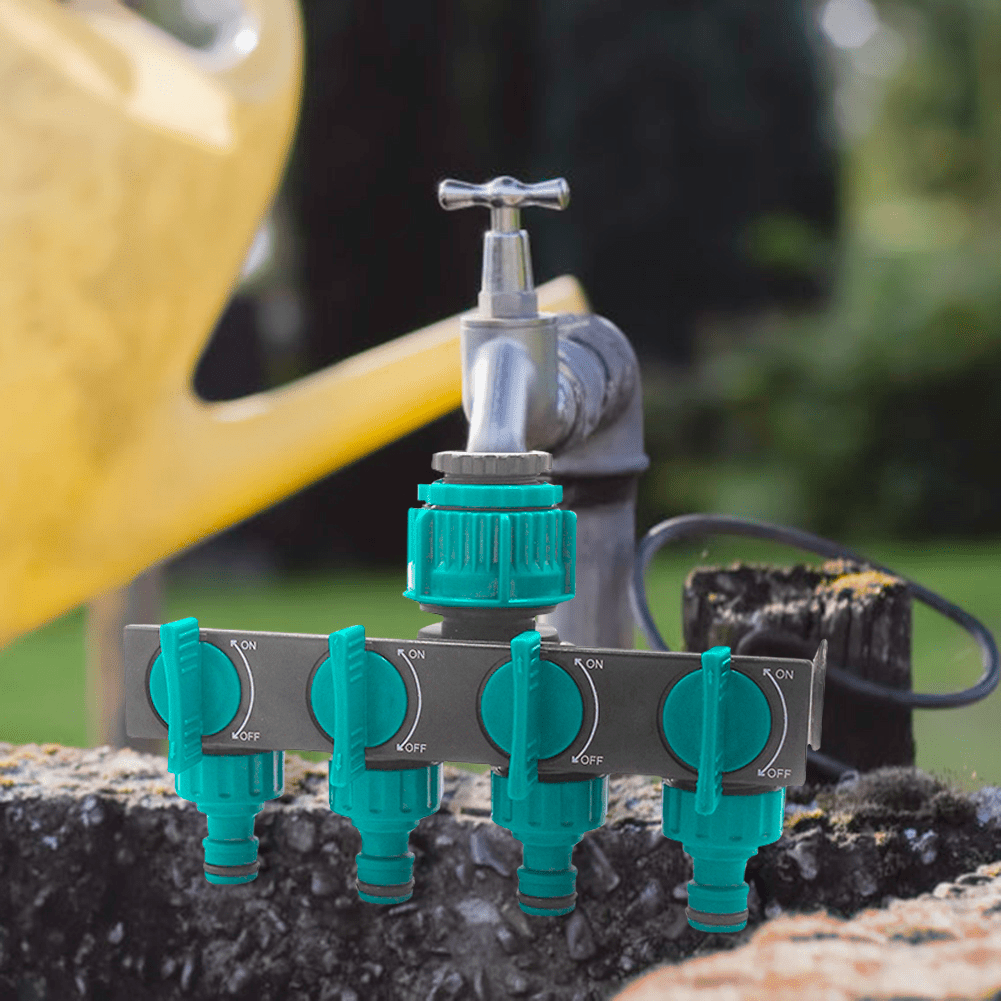 FlowMaster – Ripartitore a 4 vie per tubo da giardino per irrigazione flessibile