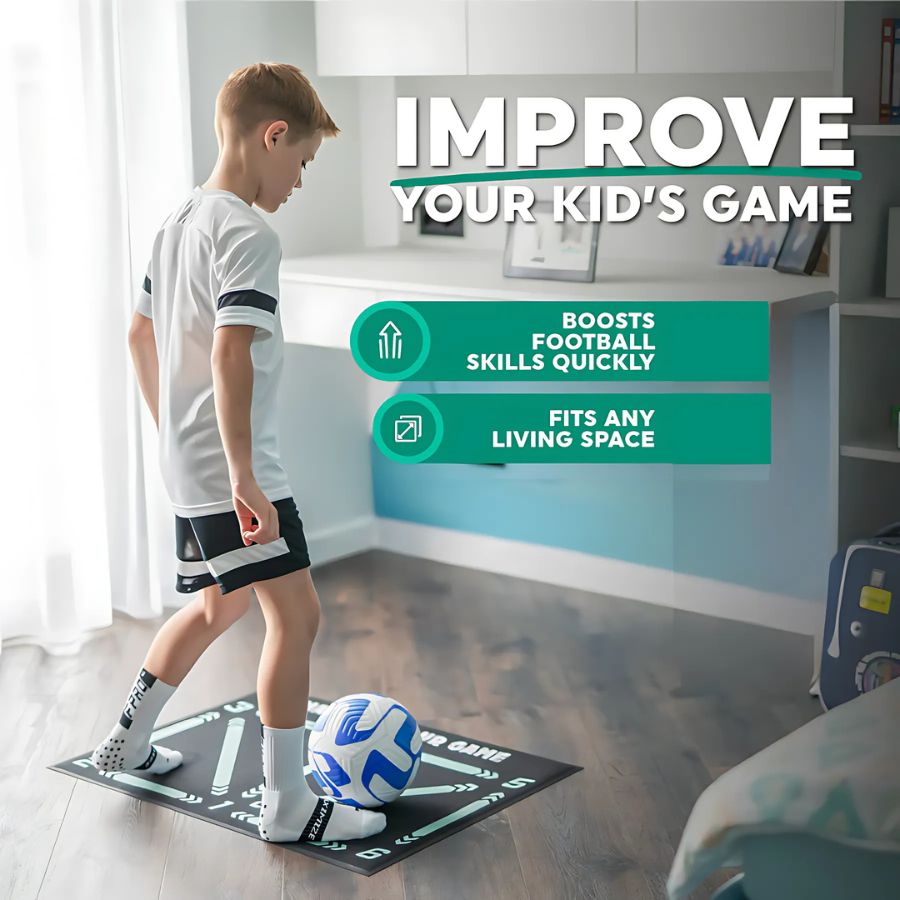 Tappeto di Allenamento Calcio Pro + Programma Video | Migliora Dribbling, Coordinazione e Controllo