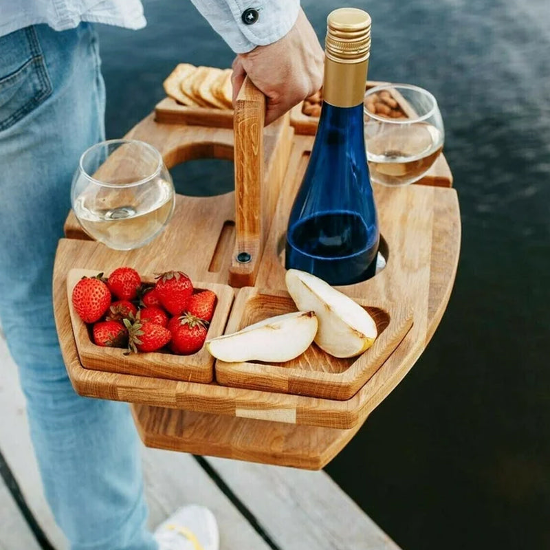 Table de Pique-Nique Portable en Bois pour Vin – WineNest