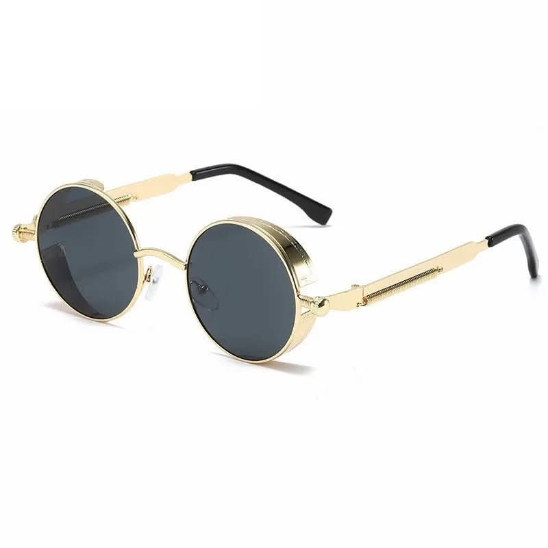 Kevin Shades - Occhiali da sole rotondi vintage con protezione UV400 e design retrò