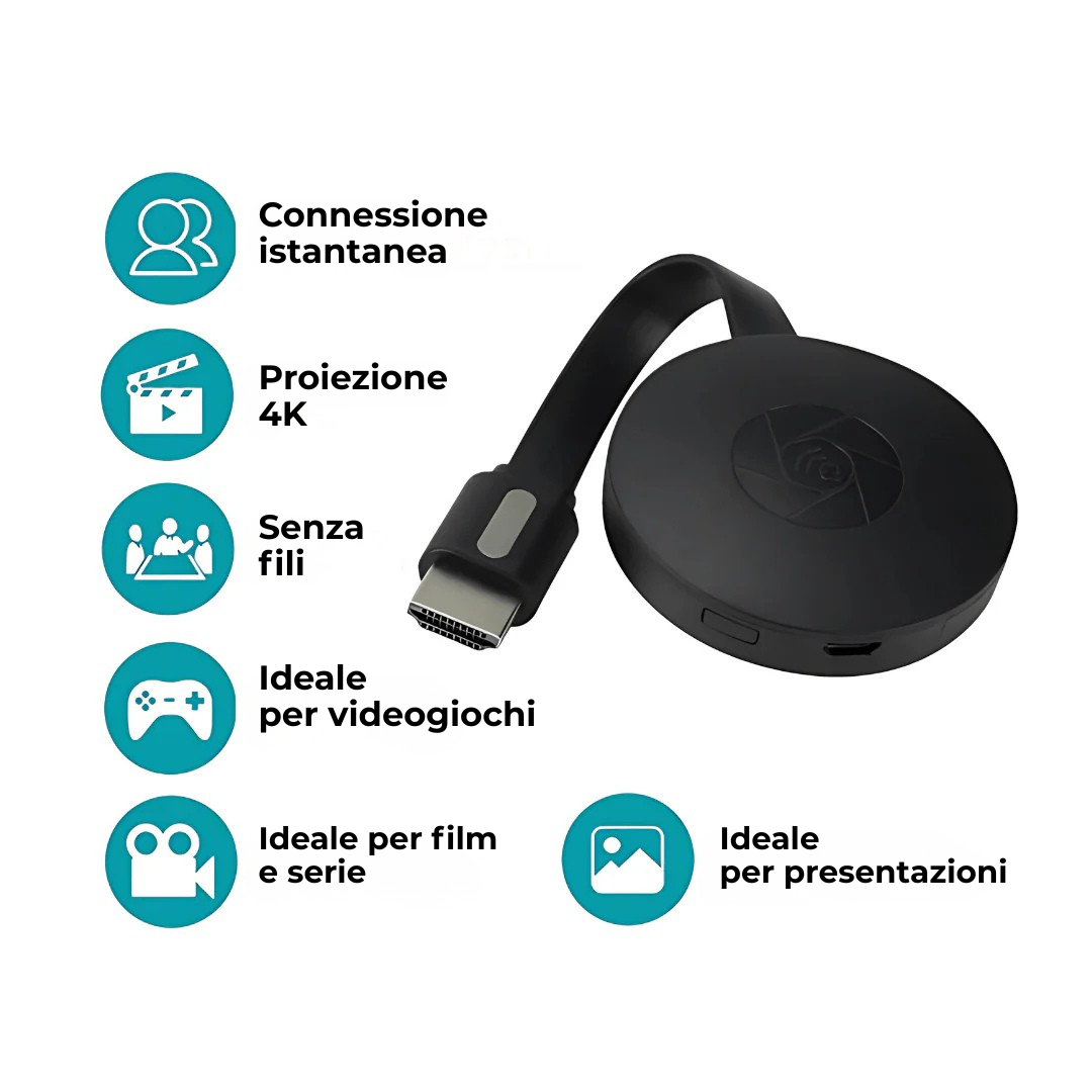 Chiavetta Smart TV - Stick Multimediale - Streaming 4K WiFi/HDMI | CastPro