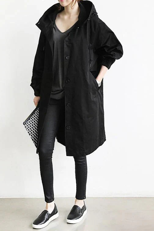 Trench Impermeabile da Donna con Cappuccio – Lungo e Caldo
