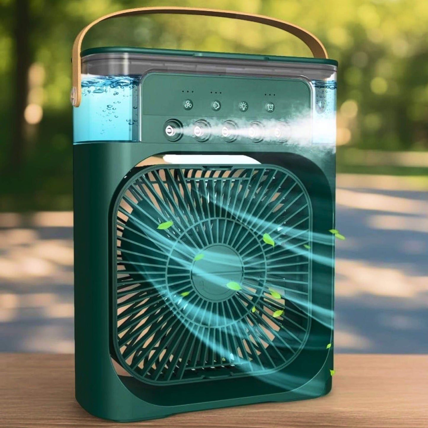 Raffrescatore d'Aria e Umidificatore 3-in-1 | Portatile, velocità della ventola regolabili & ideale per camere, uffici & piccoli spazi | Karnz