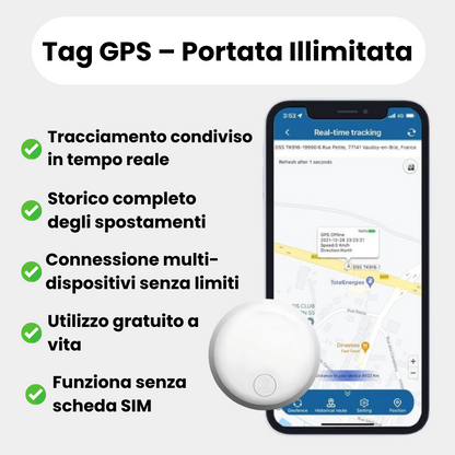 Localizzatore GPS per moto senza abbonamento compatibile iOS e Android – Tracciamento preciso con avvisi