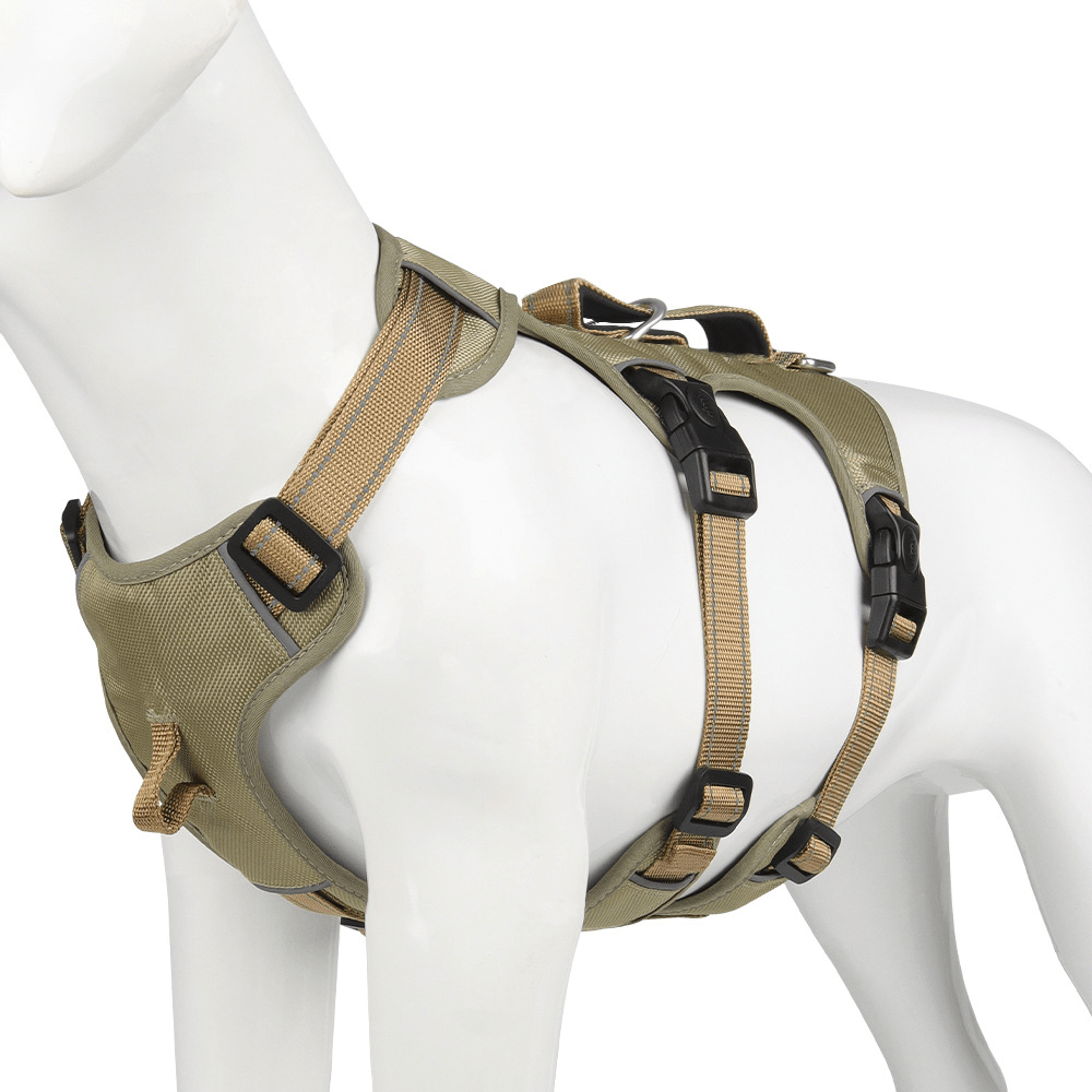 Pettorina NoPull in nylon per cani - riflettente e a prova di fuga per passeggiate rilassate