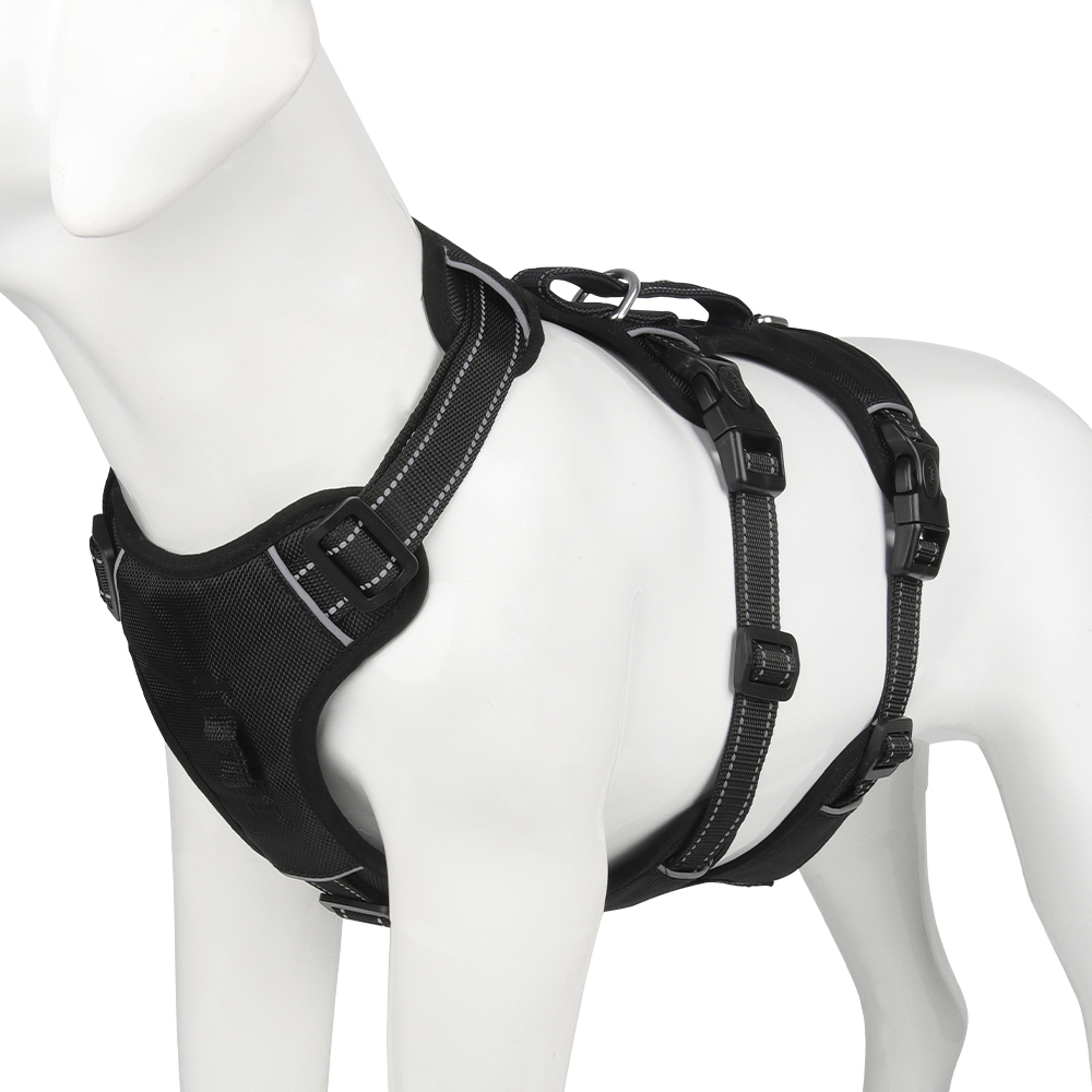 Pettorina NoPull in nylon per cani - riflettente e a prova di fuga per passeggiate rilassate
