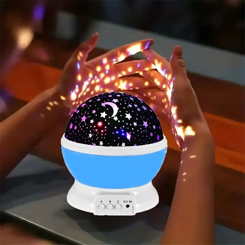 Luna – Lampada da Comodino con Proiettore Stellare