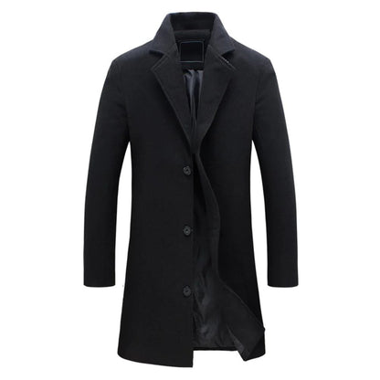 Cappotto da uomo in lana su misura – Cappotto lungo classico invernale per look eleganti o casual