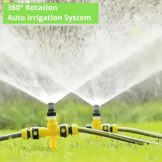 Spruzzatore da giardino a 360° con picchetto | Sistema di irrigazione per prato