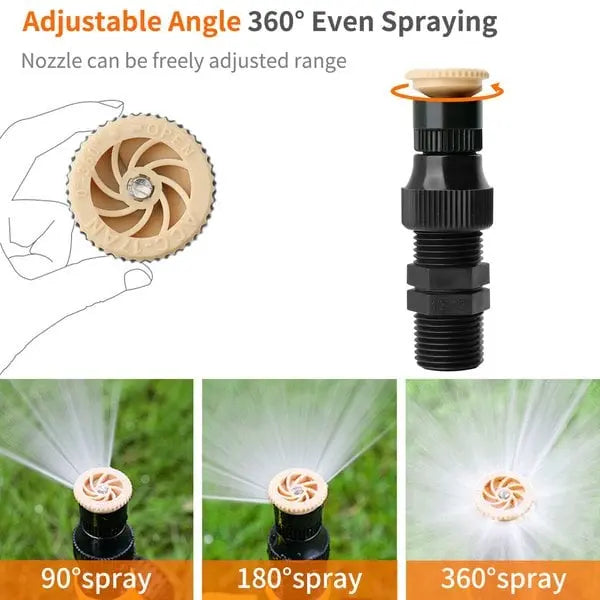 Spruzzatore da giardino a 360° con picchetto | Sistema di irrigazione per prato