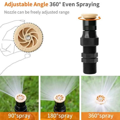Spruzzatore da giardino a 360° con picchetto | Sistema di irrigazione per prato