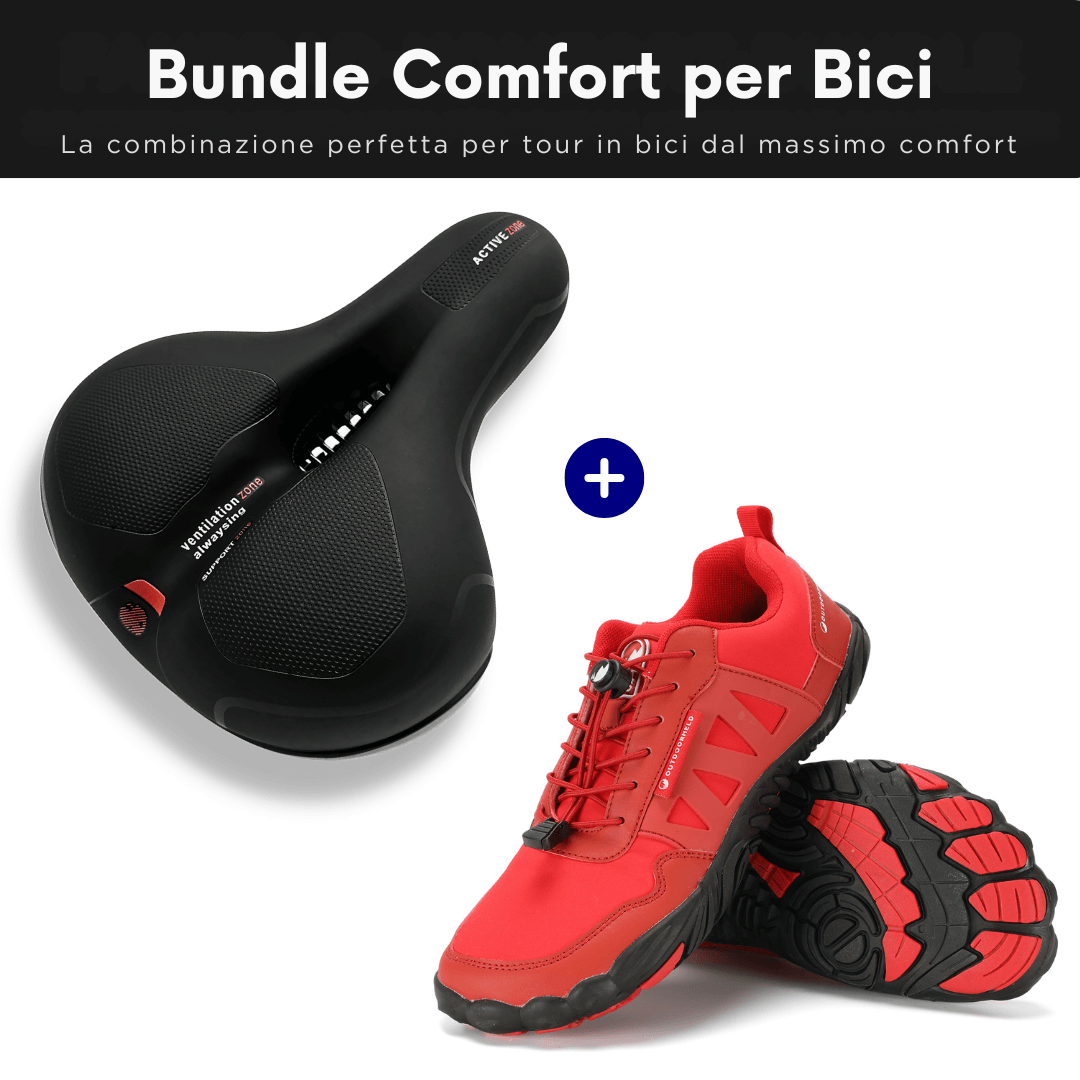 Pacchetto Comfort per Bicicletta: Scarpe Barefoot + Sella da Bici