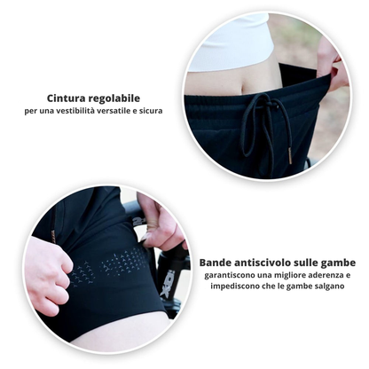 Pantaloncini da ciclismo da uomo 2 in 1 – Imbottiti 3D, traspiranti e ad asciugatura rapida