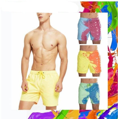 Pantaloncini da bagno che cambiano colore | Design estivo per piscina e spiaggia