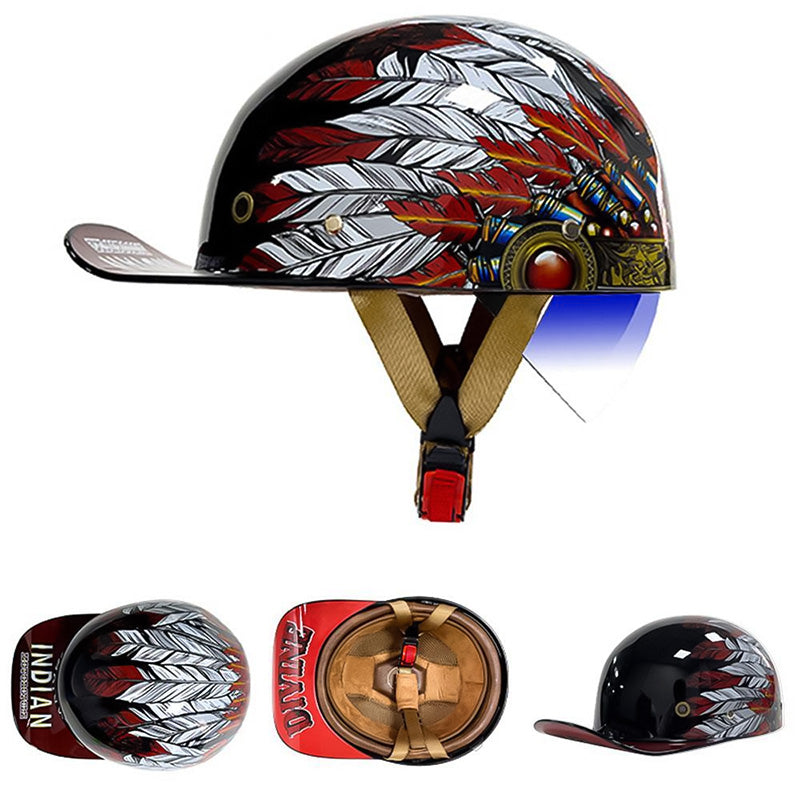 Casco da baseball per moto, colore blu