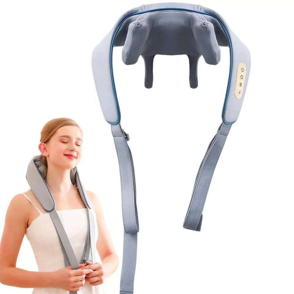 Massaggiatore Shiatsu Senza Fili – Sollievo Cervicale & Muscolare con Batteria Ricaricabile
