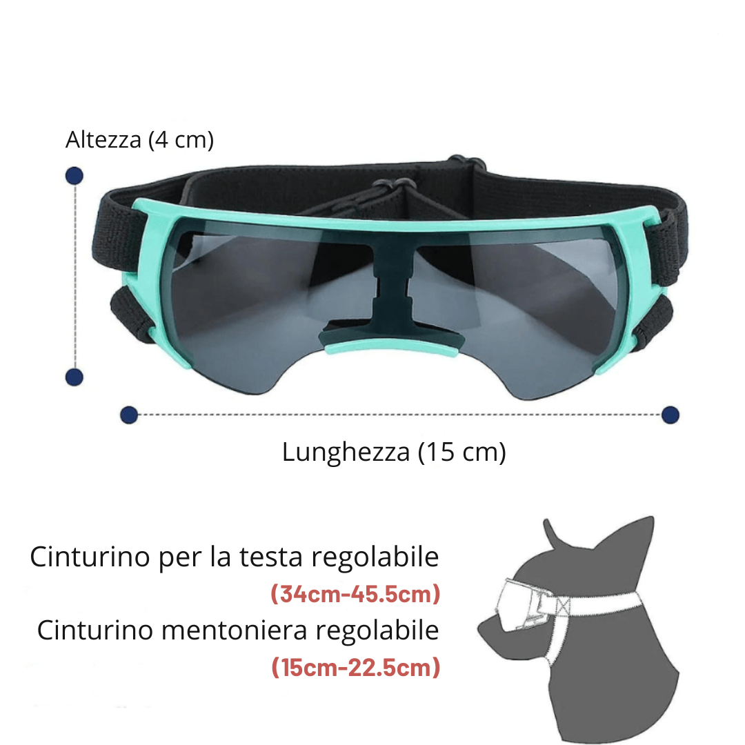 Occhiali protettivi per cagnolino