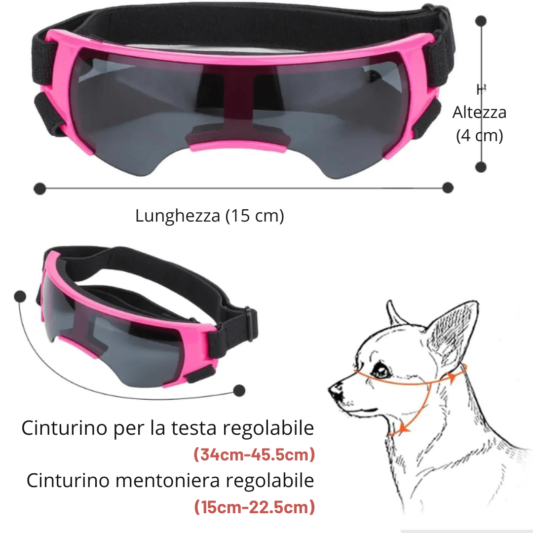 Occhiali protettivi per cagnolino
