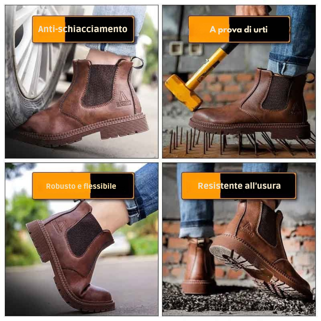 Stivali da lavoro e di sicurezza con punta in acciaio per uomo - Rassivo™