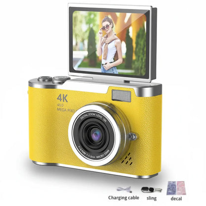 Fotocamera digitale 4K con schermo orientabile, 48 MP, zoom ottico 8x, compatta per foto e video