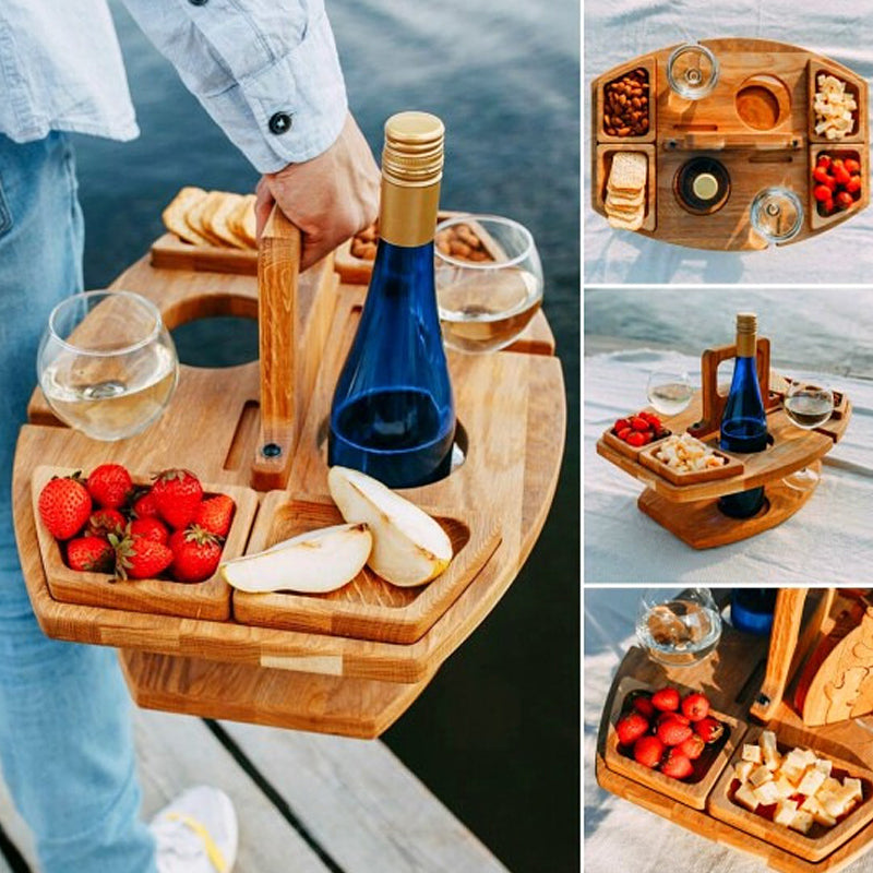 Table de Pique-Nique Portable en Bois pour Vin – WineNest