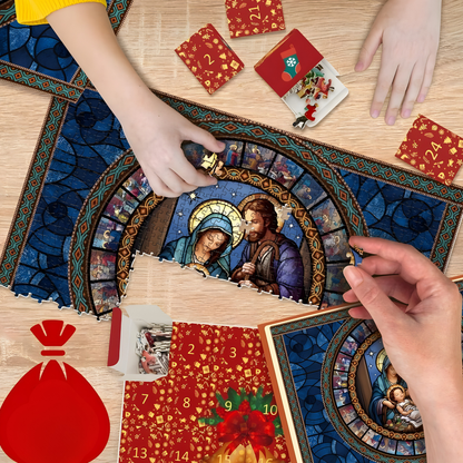 Calendario dell’Avvento Puzzle di Natale – Set di Puzzle per Famiglie