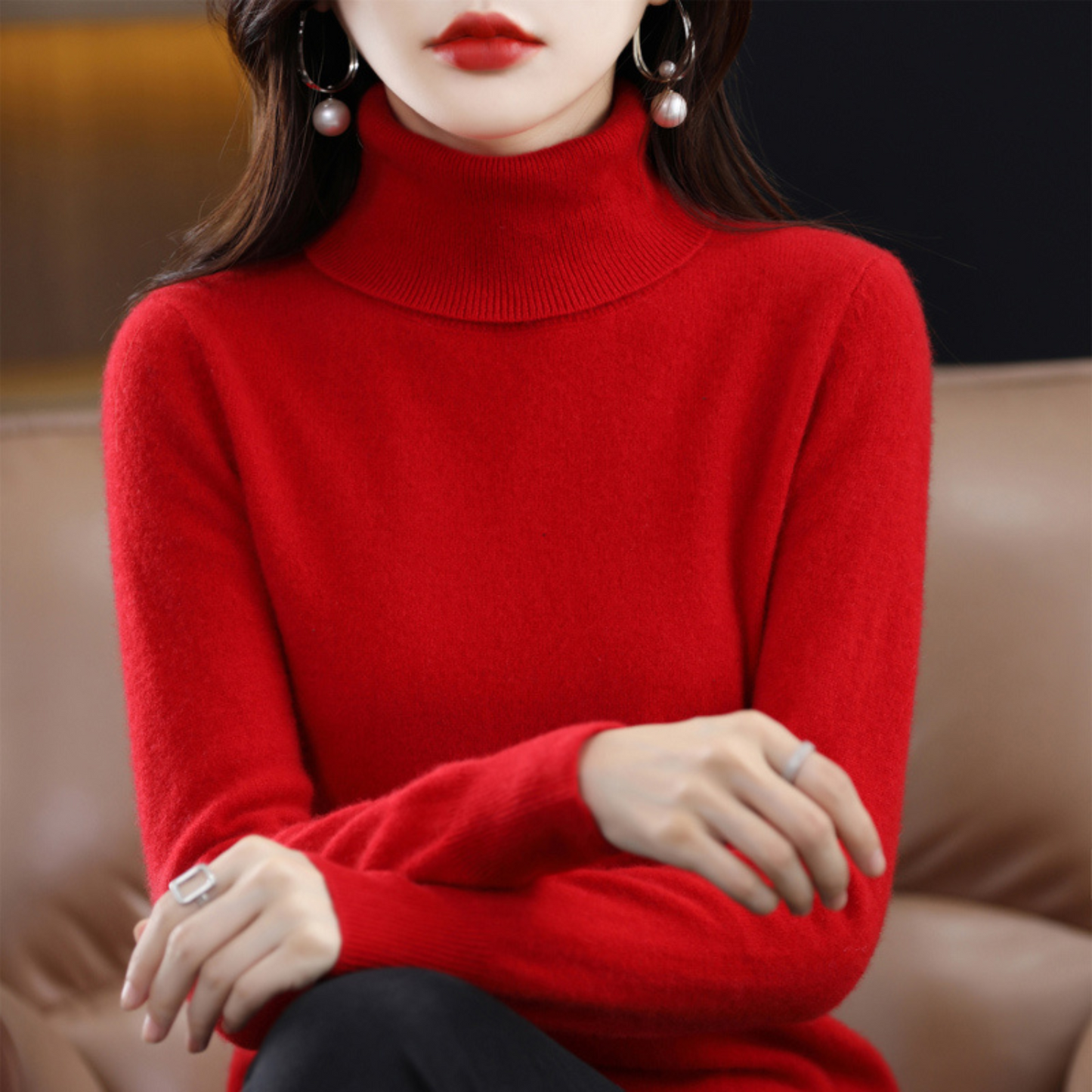 Maglione a Collo Alto da Donna in Cashmere di Lusso – Elena