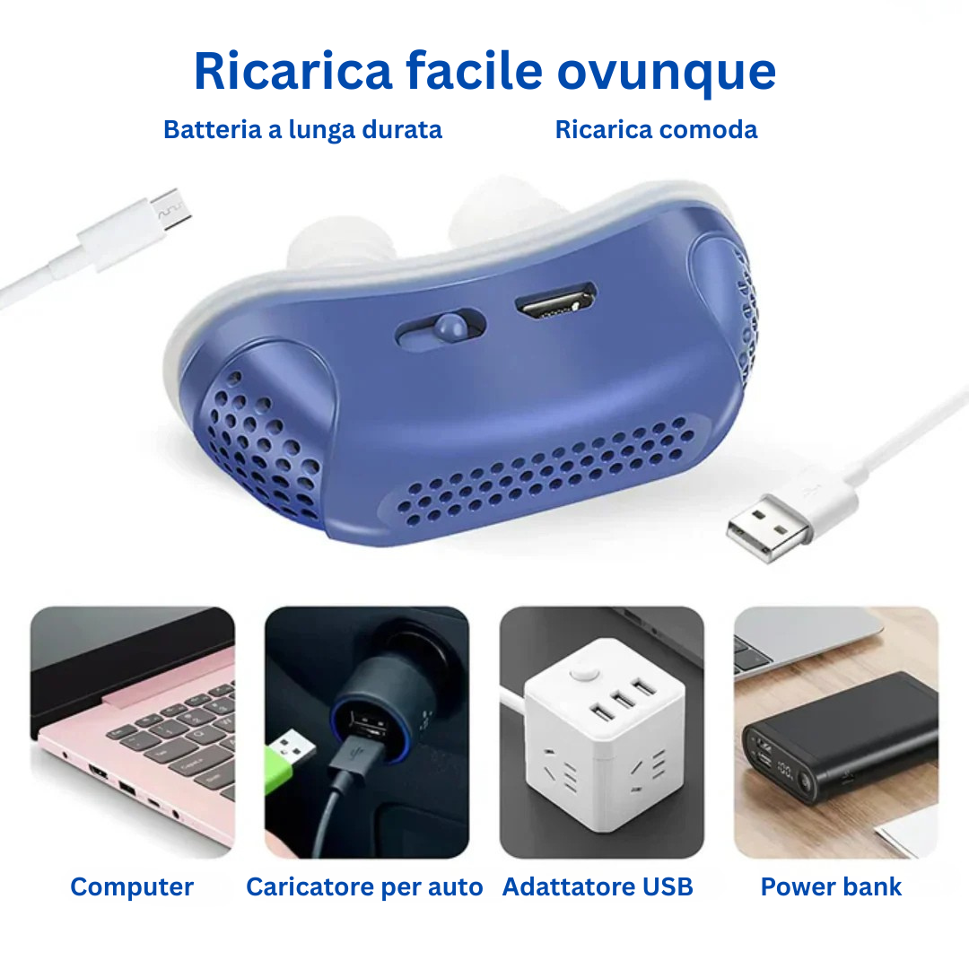 Micro CPAP Portatile Anti-Russamento Apnea del Sonno