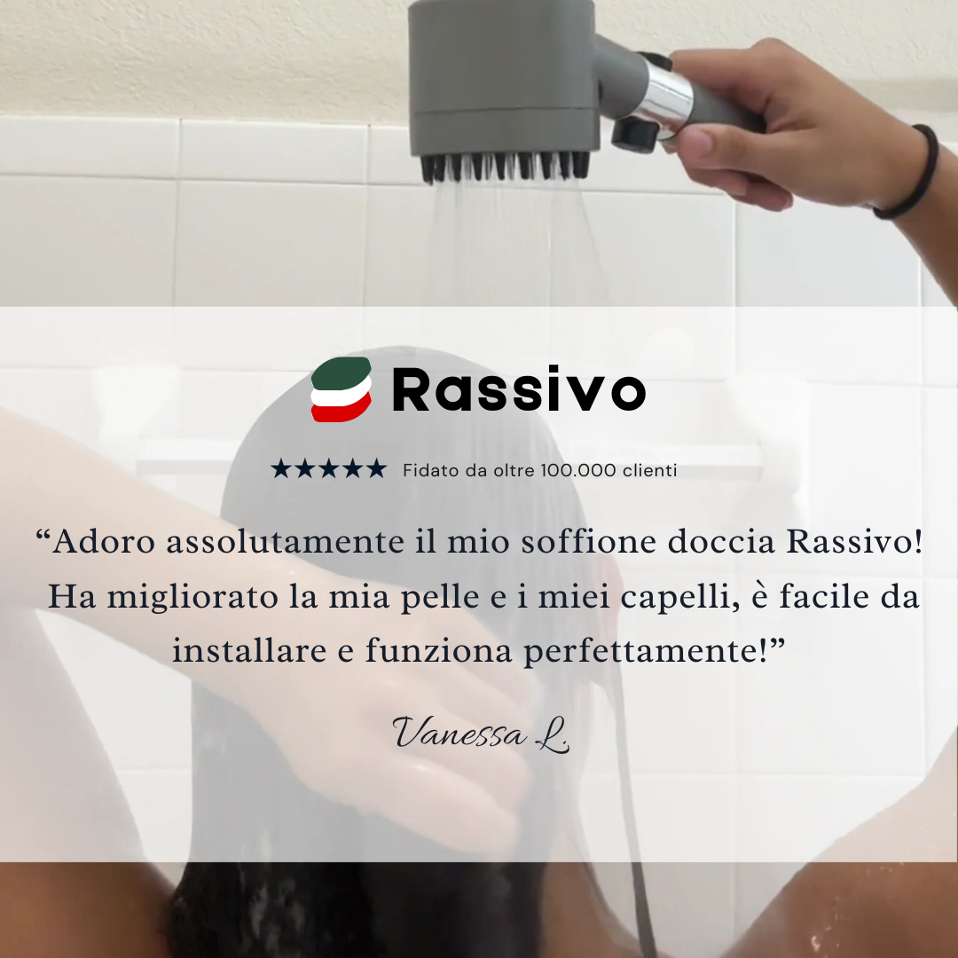Rassivo™ – Il Soffione Doccia Filtrante