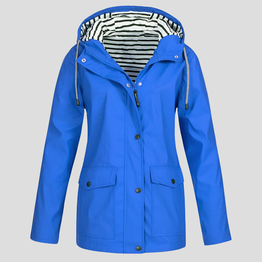 Giacca da donna impermeabile e antivento con cappuccio